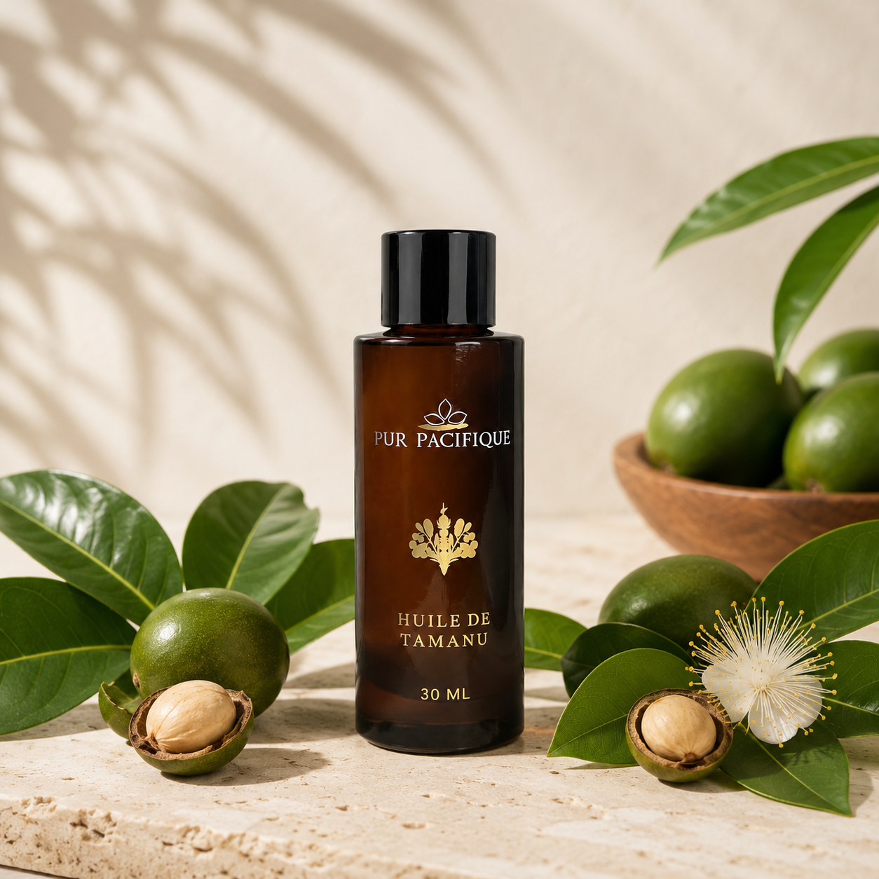 <b>NOUVEAUTÉ</b>: L´HUILE DE TAMANU 100% PURE VIERGE ET BRUTE - FLACON STANDART ET RECHARGEABLE 30ML