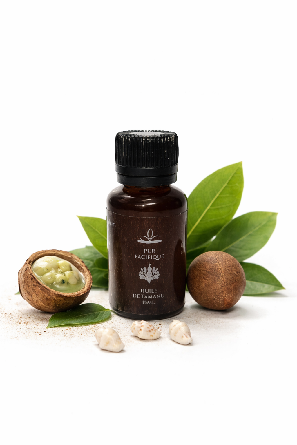 <b>NOUVEAUTÉ FORMAT 15ML : TAMANU EN FORMAT NONADE</b> : HUILE DE TAMANU VIERGE 100% <br>D´ORIGINE NATURELLE - <br> L´OR VERT DU PACIFIQUE - 15ML