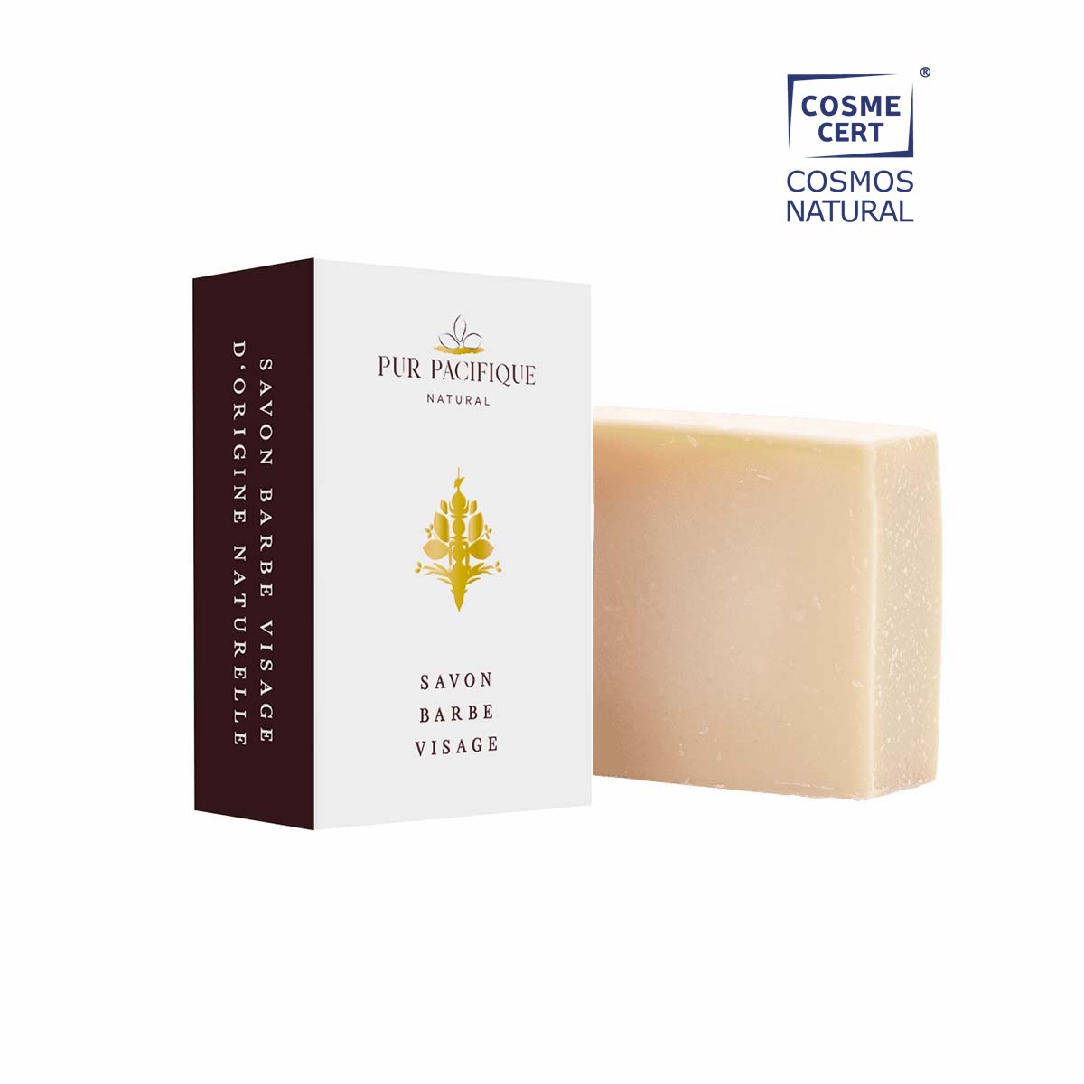 LE SAVON VÉGÉTAL BARBE & VISAGE AUX HUILES DE TAMANU ET DE SANTAL <br>D´ORIGINE NATURELLE