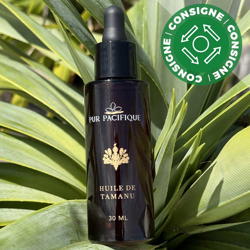 L´HUILE DE TAMANU VIERGE 100% <br>D´ORIGINE NATURELLE - <br>L´OR VERT DU PACIFIQUE - 30ML